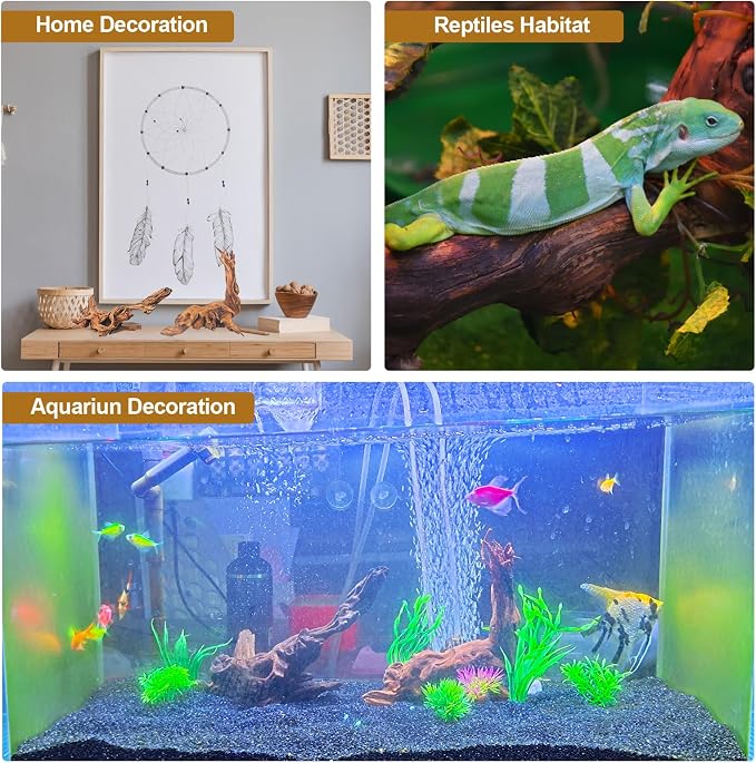 Natural Driftwood Decor for Aquarium Decorations Reptile Tank Accessories - Image 3