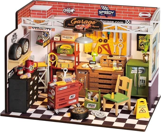 ROBOTIME Miniature House Kit DIY Mini Garage Workshop Tiny Model House Building by ROBOTIMEBuildingThingstoLife