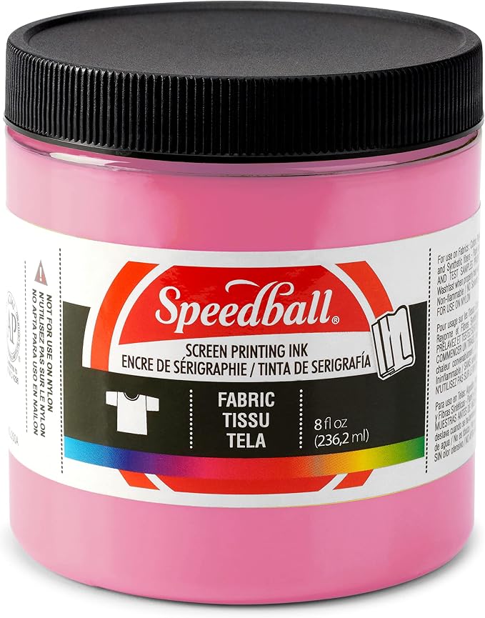 Speedball Fabric Screen Printing Ink, Cotton Candy Pink by SpeedballArt
