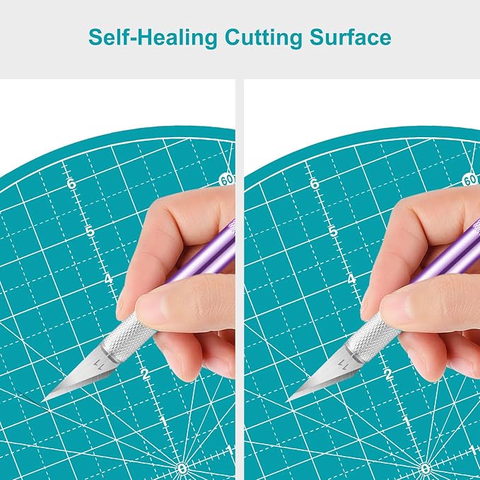 Headley Tools 13"x13" Round Rotating Cutting Mat, Self Healing Mat - Image 5