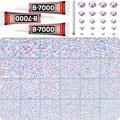 32000Pcs White AB Rhinestones for Bedazzling, Iridescent Assorted Sizes 2-6mm by Worthofbest