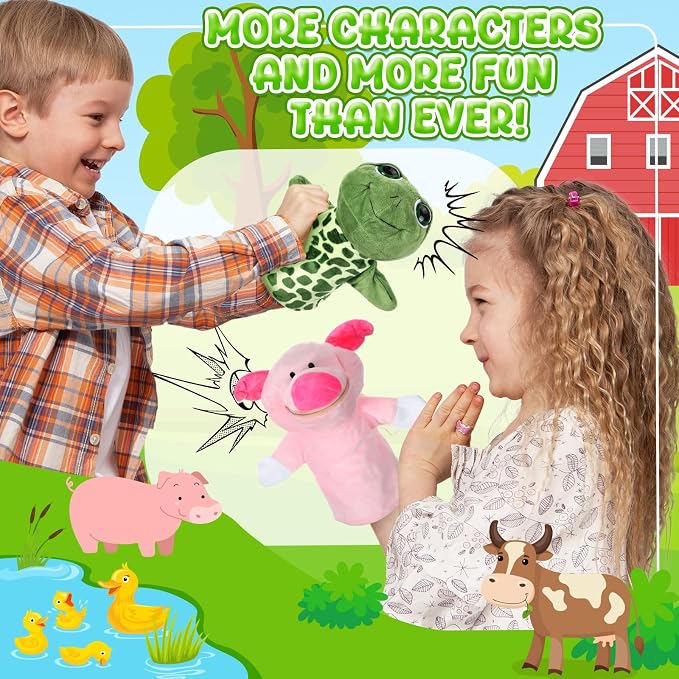 RoundFunny 4 Pcs Hand Puppet Animal - Image 7