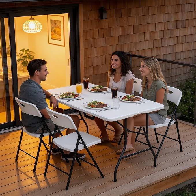 2 Pack Folding Table 5ft - Image 4