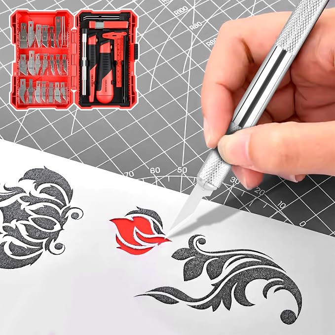 TOOLEAGUE 40Pcs Craft Knife Set, Precision Hobby Knife | - Image 6
