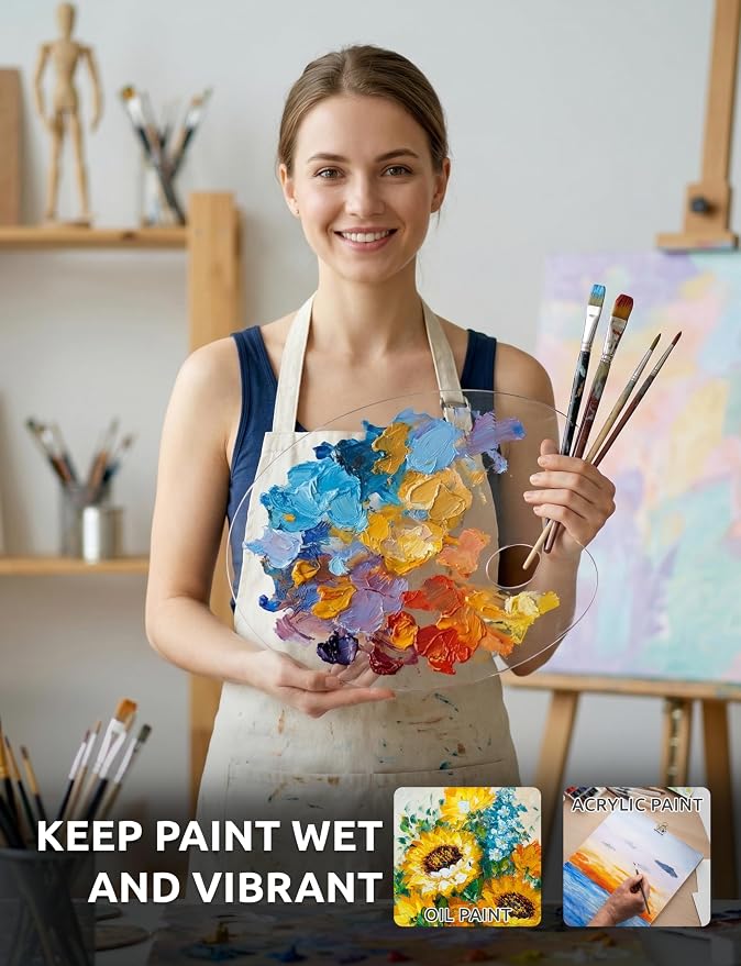 DUGATO Clear Acrylic Paint Palette, 15.7 x 11.8 in | Big Size Palette, - Image 8