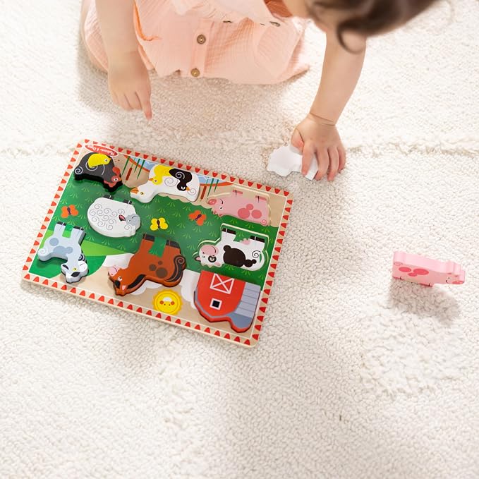 Melissa & Doug Farm Wooden Chunky Puzzle - Image 7