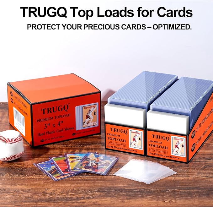 200 Card Sleeves Top Loads for Cards, Toploaders Hard Plastic for Trading Game - Image 7