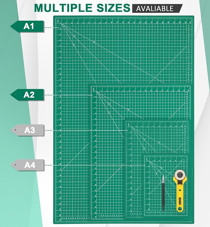 Density-upgraded 18" x 24" Self Healing Sewing Mat, Idemeet Rotary Sewing Mat - Image 3