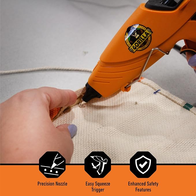 Gorilla Hot Glue Gun, Dual Temp | Precision Nozzle | Easy Squeeze Trigger | 45 - Image 4
