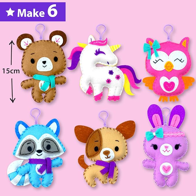 KRAFUN Unicorn Animal Sewing Keyring Kit - Image 3