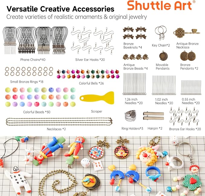 Shuttle Art 112 Colors Polymer Clay Kit, Oven Bake Clay - Image 4