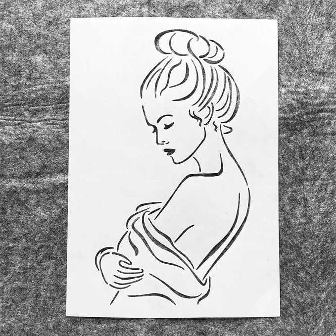 TIAMECH A4 Reusable Woman Profile View Stencil - Image 4