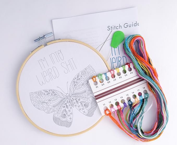 FUNATIC I'm Into Weird Shit Embroidery Kit | Funny Beginner Needle Work Starter - Image 2