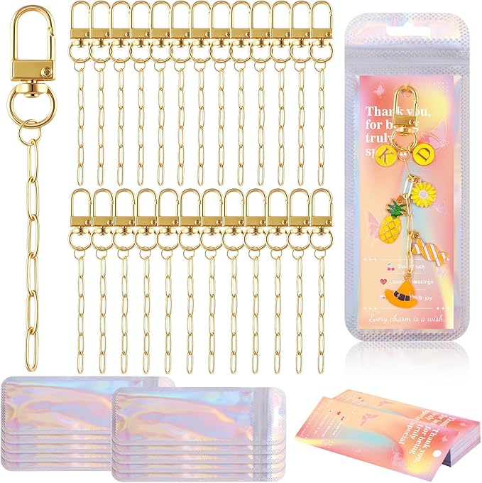 Wurosi 25 Set Paperclip Keychain Making Kit, Bag Charm Kit, 25 Keychain Clips by Unknown