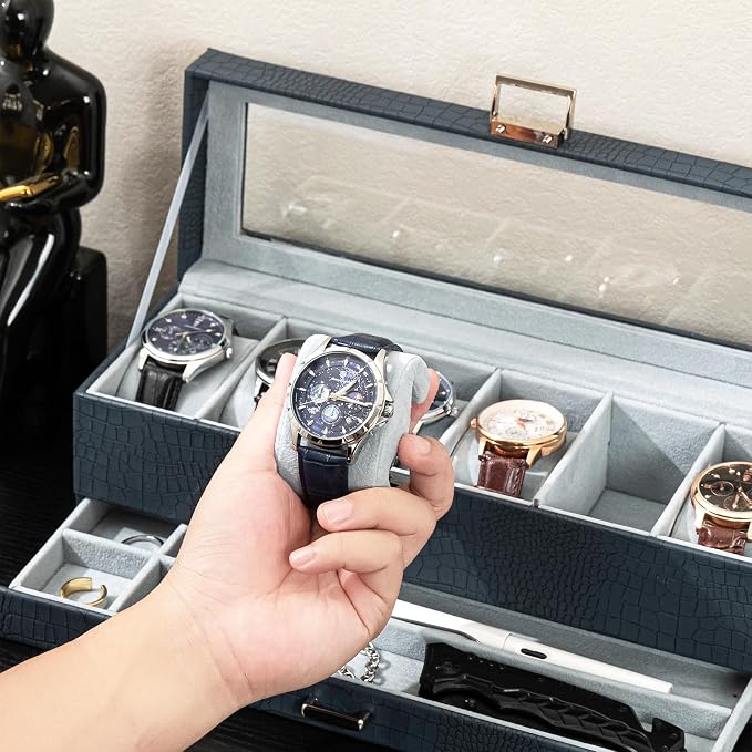 ProCase Watch Box, 6 Slot Watches Display Case - Image 6