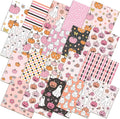 HunnmingRe 20 Pcs 10''x10'' Pink Halloween Quilting Fabric Square Pink Spooky by HunnmingRe
