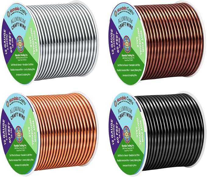 Mandala Crafts 12 Gauge Anodized Aluminum Craft Wire by MandalaCrafts