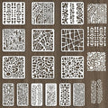 INFUNLY 15pcs Abstract Line Stencil by INFUNLY