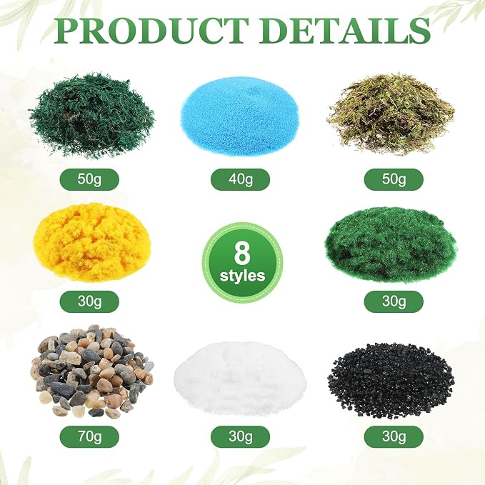 Thiccywoov 40 Pcs Diorama Supplies Kit Include 32 Rainforest Miniature Trees - Image 3