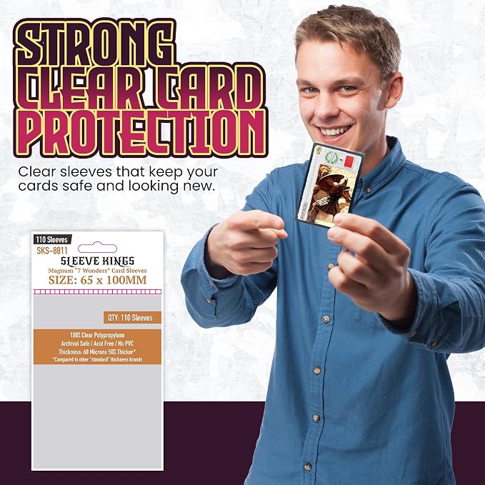 Sleeve Kings Standard Card Sleeves – 110 Count, Large Size, Compatible - Image 2