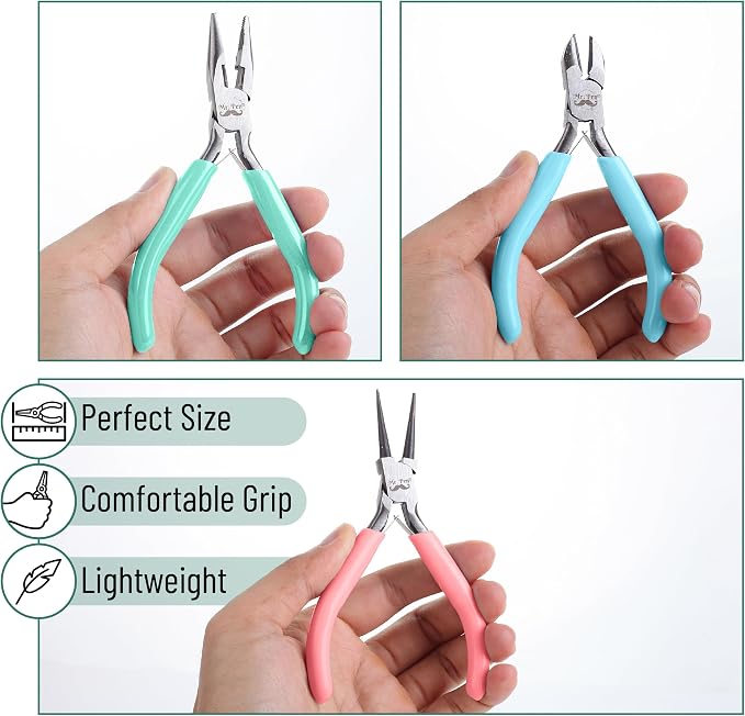 Mr. Pen- Pliers for Jewelry Making, 3 Pack, Chain Nose | Round Nose Pliers Set - Image 4