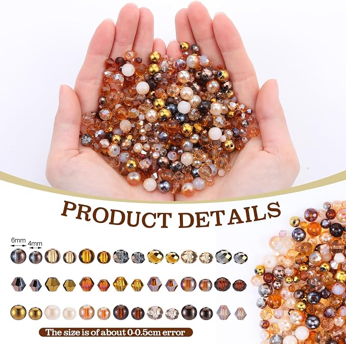 Sureio 1300 Pieces Crystal Glass Beads - Image 2