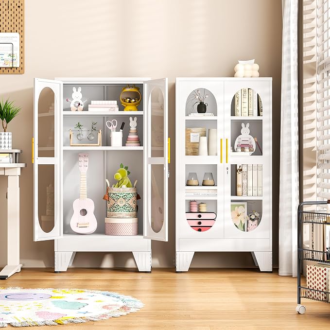 47"H Metal Display Cabinet - Image 3