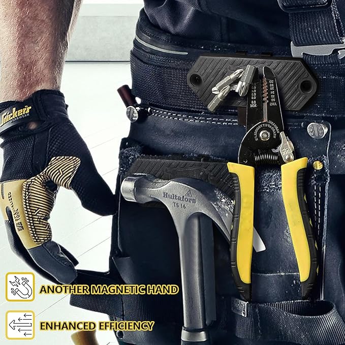 Magnetic Tool Holder, Strong Magnetic Tool Belt Clip, Magnetic Tool Holder Storage Organizer for Screws, Nails, Hammer, Sockets, Pliers, Screw Driver, Trowel, Drill Bit, Wrench,...