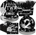 168Pcs Bad Two The Bone Birthday Party Supplies Serves 24 | Rock And Roll by Greencian