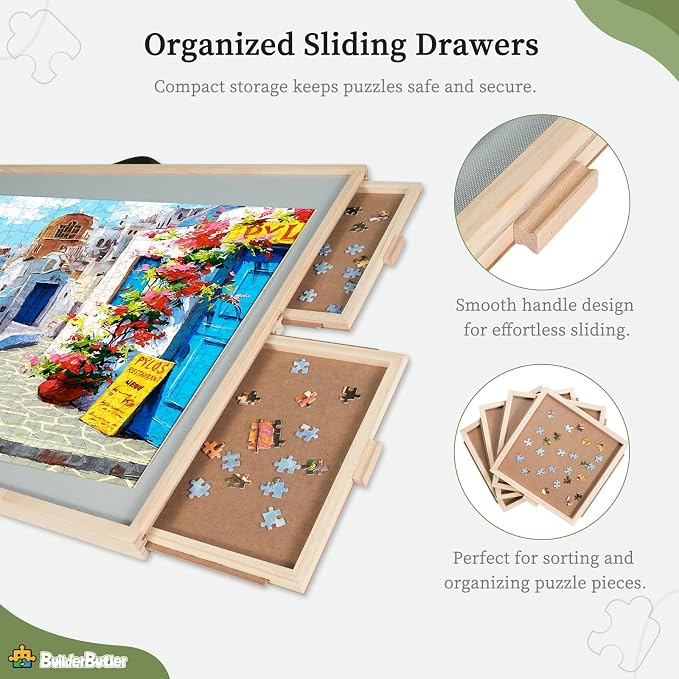 BuilderButler 1500 Pieces 2-in-1 Tilting & Rotating Puzzle Board – Portable - Image 4