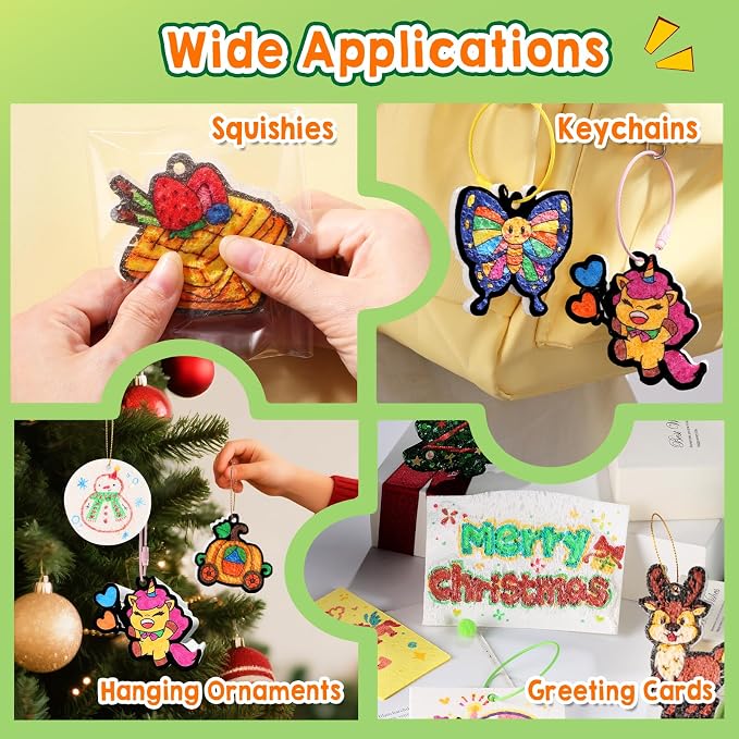 JMMICO 81 PCS 3D Art Paint & Puff Set, Mess-Free Crafts - Image 7