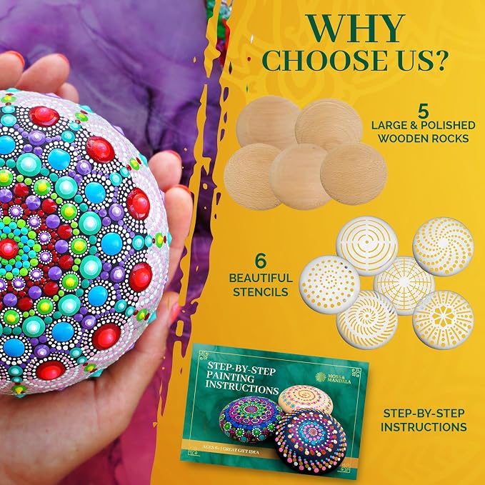 Mandala Rock Painting Kit – Mandala Dotting Tools Set - Image 5