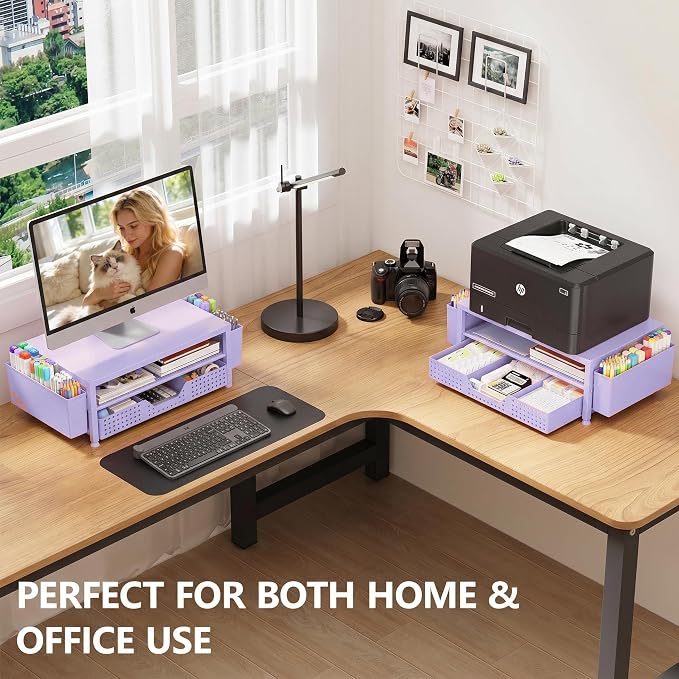 OPNICE Desk Organizers and Accessories, Computer Monitor Stand Riser - Image 3