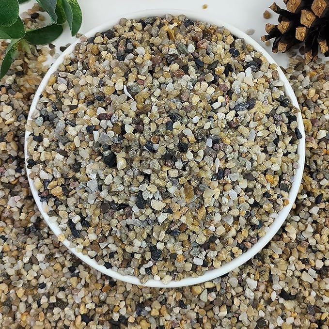 YISZM 10lbs Aquarium Gravel, 1/8" Natural River Rocks Succulent Cactus Pea by YISZM-ForYourNaturalLife