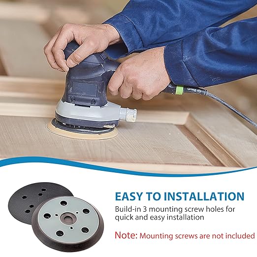 5 Inch Sander Replacement Pad 2 Pack, Competiable with Porter Cable 333 334 Random Orbit Sander, 5 Holes Hook and Loop Sanding Pad