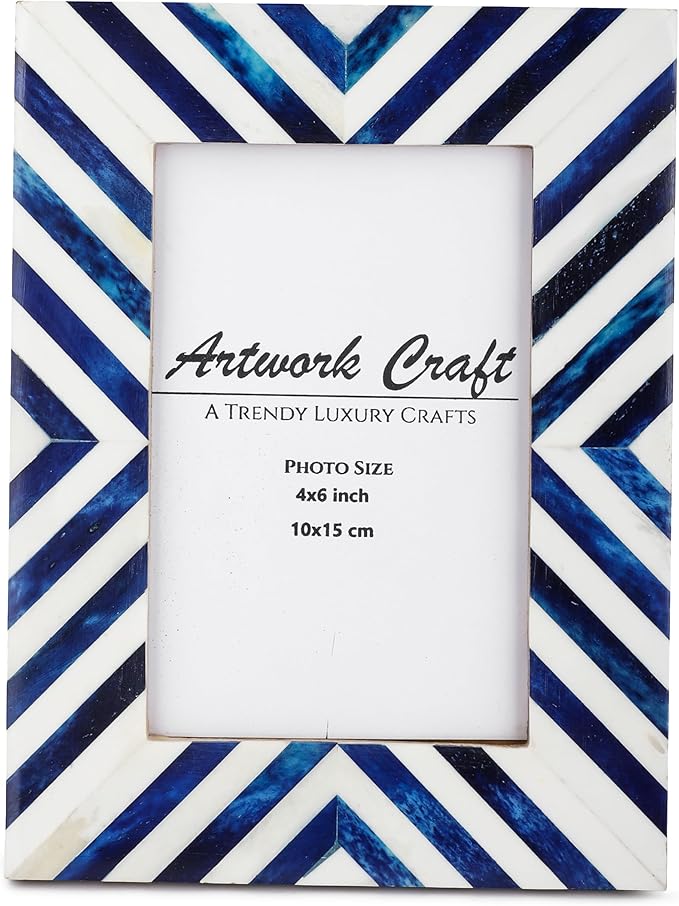 Picture Photo Frame Chevron Herringbone Art Inspired Vintage Table-Top/Wall by ArtworkCraft