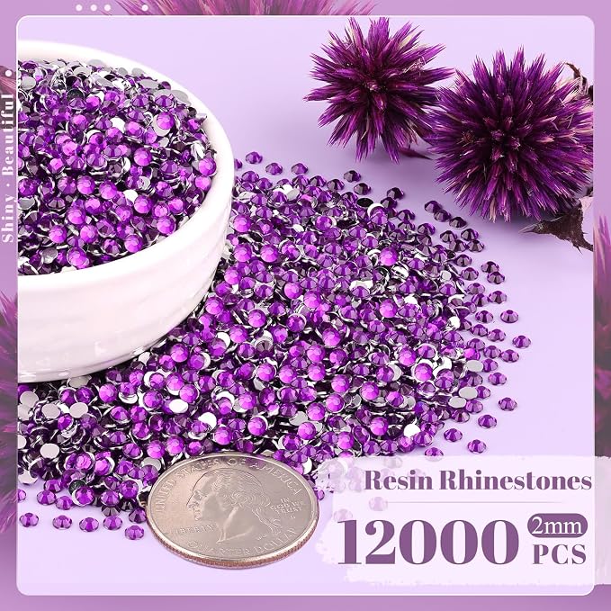 12000PCS 2mm Resin Rhinestones Bulk - Image 2