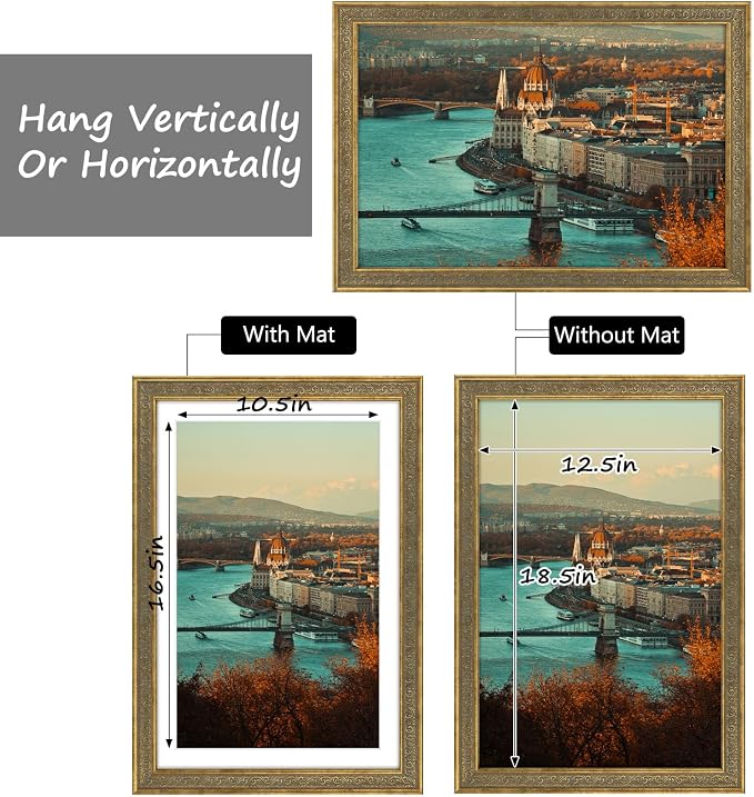 Golden State Art, 13x19 Ornate Finish Photo Frame - Image 4