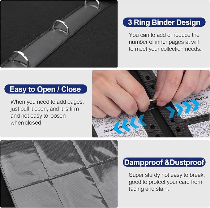 Card Binder – 720 Capacity, Zippered Trading Card Holder - Image 4