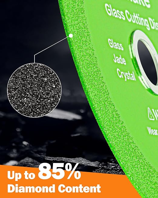 Glass Cutting Disc, Allmake 5pcs Rock Slab Grinding Disc 4 Inch for Angle Grinder, Diamond Glass Cutter Saw Blades for Grinding Cutting Bottle Crystal Ceramic Tile, Discos para Cortar Ceramica