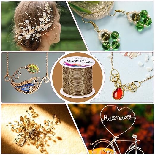 22 Gauge Jewelry Wire, Anezus Craft Wire Tarnish Resistant Copper Beading Wire - Image 7