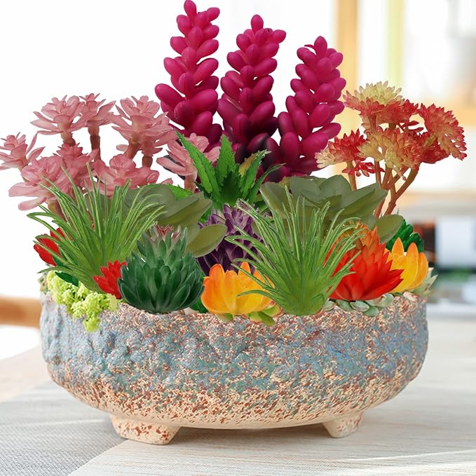 22pcs Colorful Fake Succulents, Mini Artificial Succulents - Image 8