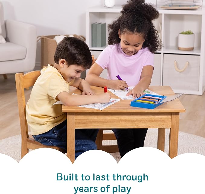 Melissa & Doug Solid Wood Kids Table and Chairs - Image 6