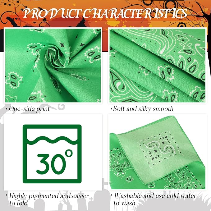 100 Pack Bandanas Unisex Paisley Bandanas Bulk Multi Purpose Cowboy Head Wrap - Image 4