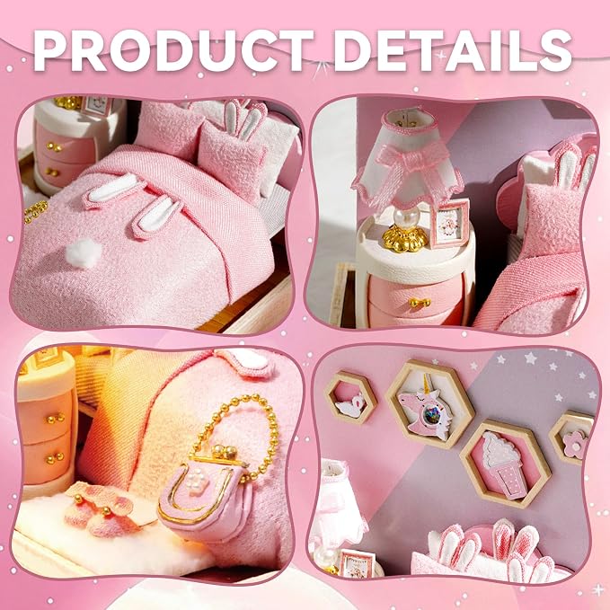 Flever Dollhouse Miniature DIY House Kit Creative Room - Image 4