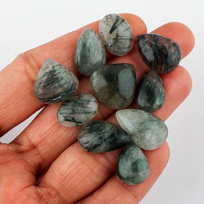 10pcs, Natural Gemstone Cabochon, Wholesale Assorted Flatback Crystals - Image 4