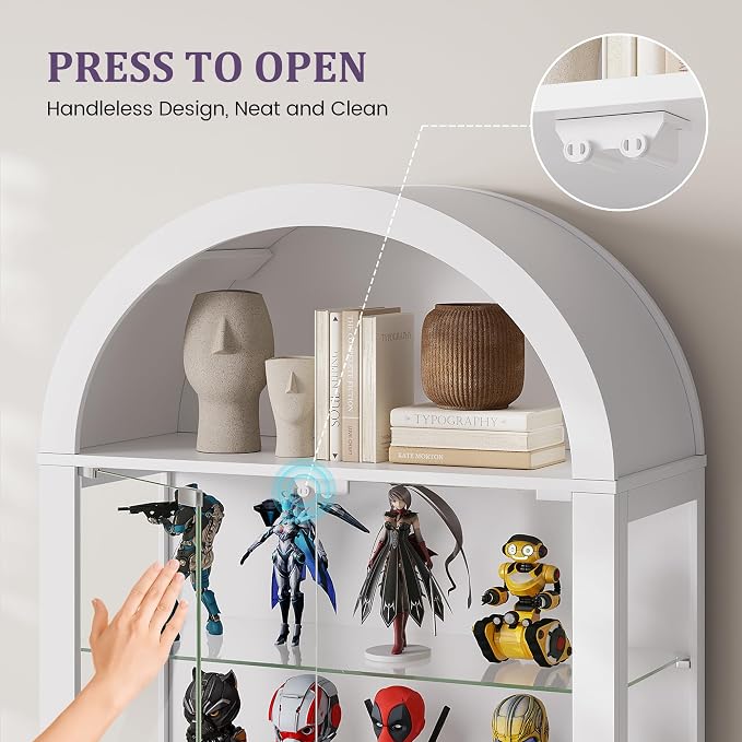 6-Tier Arched Glass Display Cabinet - Image 6