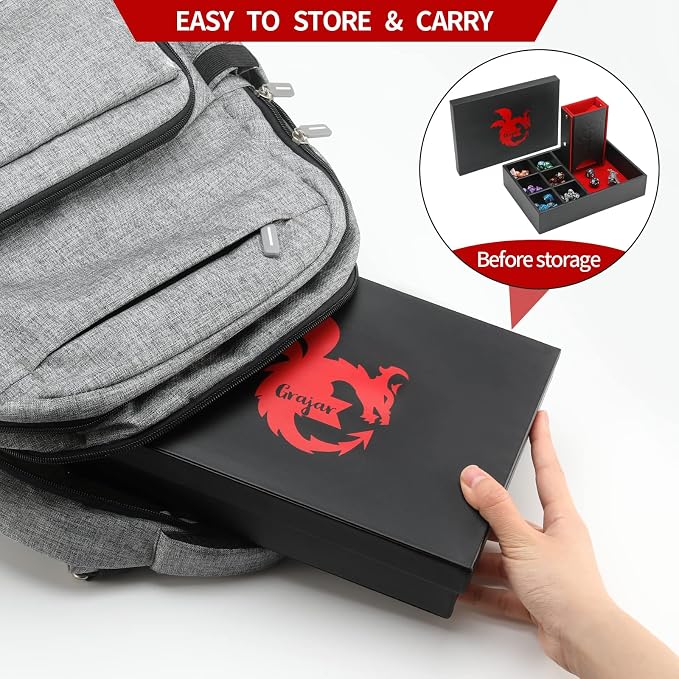 Grajar DND Dice Tray and Tower: Portable Dice Storage - Image 6