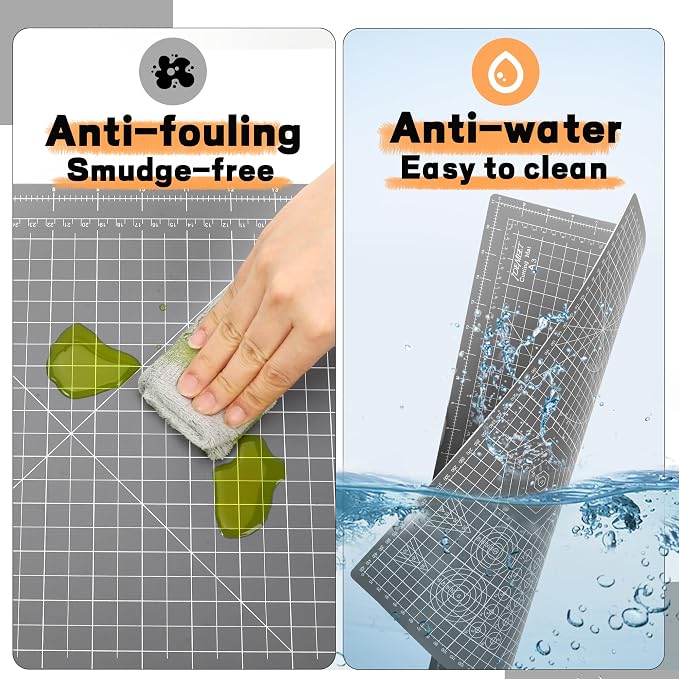 Premium Self Healing Cutting Mat 18'' x 12'', A3 Non-slip Sewing Mat - Image 6