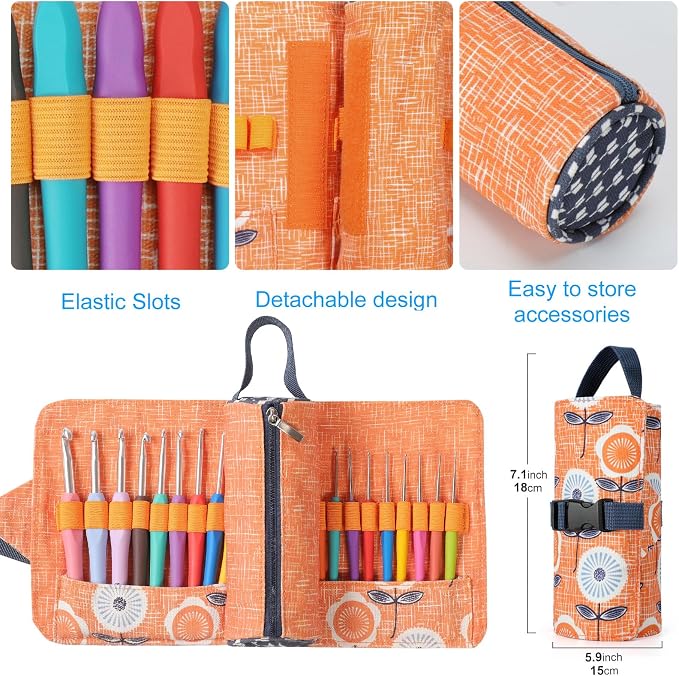 Vodiye 21 Sizes Ergonomic Crochet Hooks Set 0.5–10.0mm - Image 3